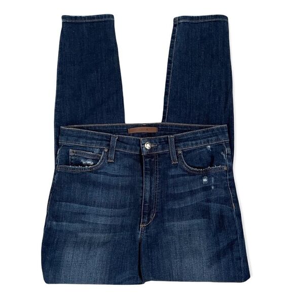 Joe’s High Rise Distressed Skinny Ankle Faith Denim Jeans Sz 30 - Picture 5 of 11